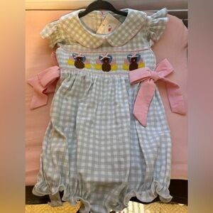 Pink and Blue Gingham Kids One Piece